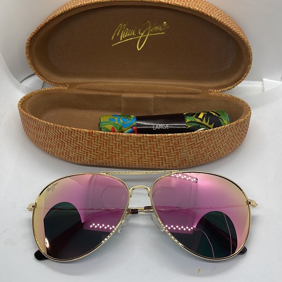 Brand New Maui Jim Polarized Aviator double bridge Gold frame - Picture 4 of 9